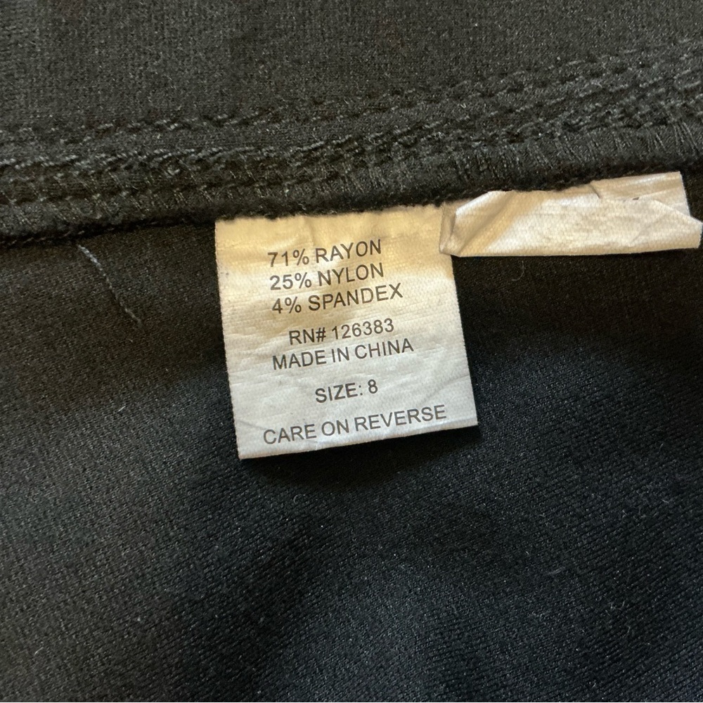 Ethyl Black Sparkly High Waist Pull On Pants Stretchy Glam Party Dressy Size 8 - Picture 10 of 10